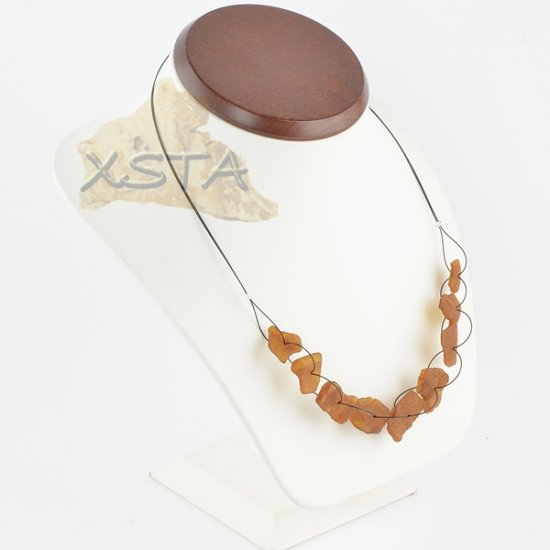 Baltic amber raw necklace